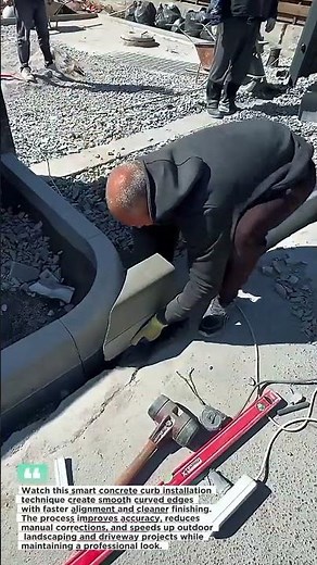 🔥 Concrete Curbing Hack That Saves Hours! #Construction