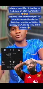 Mbuemo and Cunha missing crucial penalties to make Manchester United get knocked out against Grimsby Town, this is poetry, this is football. � | Ce Brian Cfc