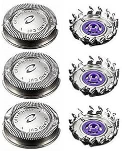 NEW Set of 3 Replacement Shaver Heads Compatible with Philips Norelco HQ56 HQ55 HQ4 HQ3 by RazorShop