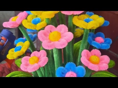Tutorial Membuat Dancing Flowers Dari Kawat Bulu Bunga goyang Dari Kawat Bulu