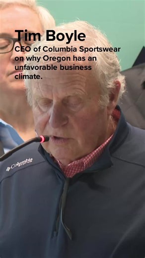 KGW News on Instagram: "Columbia Sportswear CEO Tim Boyle spoke on Tuesday at Gov. Tina Kotek's press conference on the state's 2026 economic development strategy."