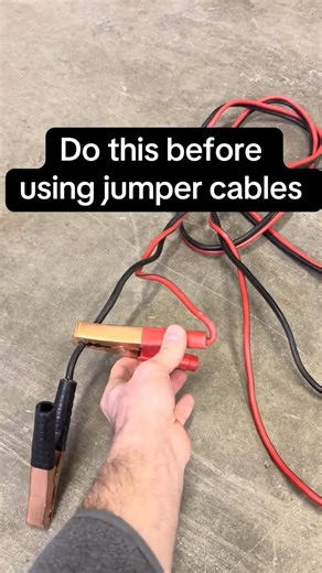 Do this before using jumper cables to avoid shorting out the battery