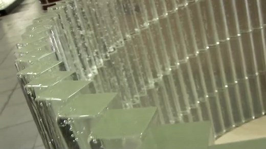 Installing Glass Bricks Curves - Solider Bond