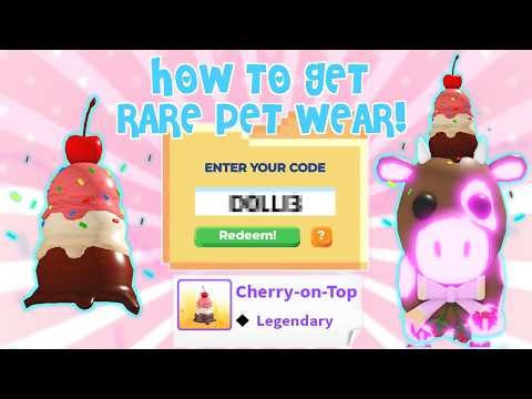 Get RARE Cherry-On-Top Pet Wear! | Adopt Me Roblox Code | Riivv3r