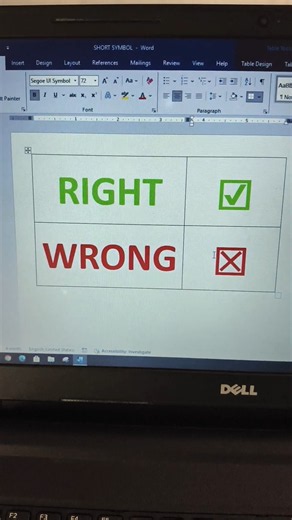 How to Insert Right✅ Or Wrong❎ Chack box Symbol in MS Word #msword #msoffice #shorts