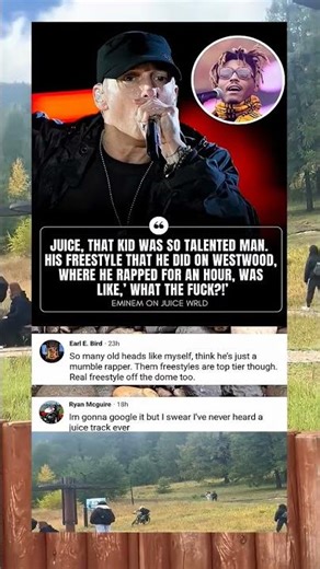 Eminem Praises Juice WRLD’s Genius: “He Mastered Freestyling So Young #Eminem #JuiceWRLD #shorts