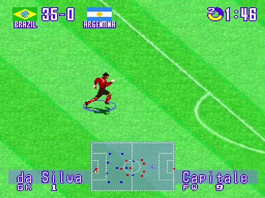 Super Nintendo Soccer Speedrun with Goleiro Gameplay