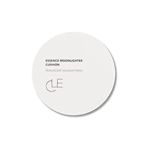 CLE Cosmetics Essence Moonlighter Cushion, Highlighter Makeup with Beauty Pearl Powder and Hydrating Essence for Healthy Blush or Glow on Face, Liquid Free and Travel Friendly (Apricot Tinge, 0.42oz)