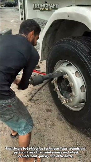 Truck Wheel Nut Removal Fast! #TruckRepair #MechanicLife #HeavyDutyTruck