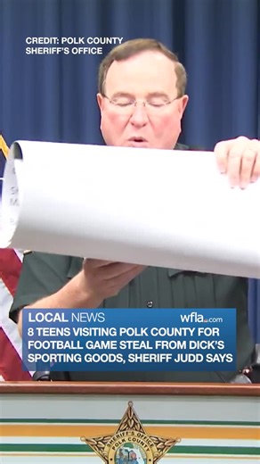 WFLA News Channel 8 on Instagram: ""THEFT RING CALLED A FOOTBALL TEAM": Eight teenagers were arrested Saturday after Polk County deputies said they stole thousands of dollars’ worth of merchandise from a Dick’s Sporting Goods store. Read more in the link in our bio."