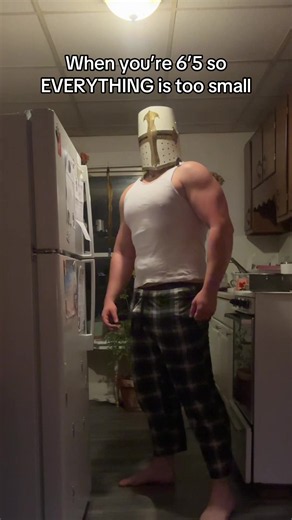 Im good at squeezing into small spaces #thelongknight #6foot5 ##tootall##toosmall##relatable