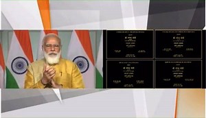 2.7K views · 98 reactions | PM Narendra Modi inaugurates and lays the foundation stone of various development projects worth around Rs 614 crores in #Varanasi, Uttar Pradesh. | All India Radio News | Facebook