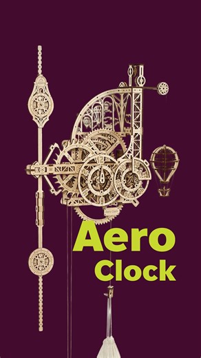 UGEARS on Instagram: "⏳✨ Aero Clock One of Ugears’ top models. Not just décor — a real clock powered by gravity. Build it, set it in motion — and watch it measure your time. 👉 Have you added it to your collection yet? ***** ⏳✨ Аеро Годинник Одна з топових моделей Ugears. Не просто декор, а годинник, який працює завдяки силі гравітації. Склади його, запусти — і дивись, як він відмірює час. 👉 А ти вже маєш цей скарб у своїй колекції? #ugears #3dpuzzle #perfectgift #giftidea #hobby #diywoodencloc