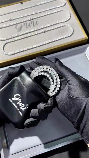 2.9K views · 12 reactions | Everyday drip, timeless glow 5mm tennis chain, smooth and steady. Less talk, more shine · · · · · · #fallsale #shopguu #blingbling #hiphop #chain #pendant #bracelet #jewelry #grillz #moissanite #cubanchain #style #trending #jewelryaddict #jewelrydesigner #handmadejewelry #mensjewelry #streetjewelry #hiphopjewelry | GUU Jewelry | Facebook