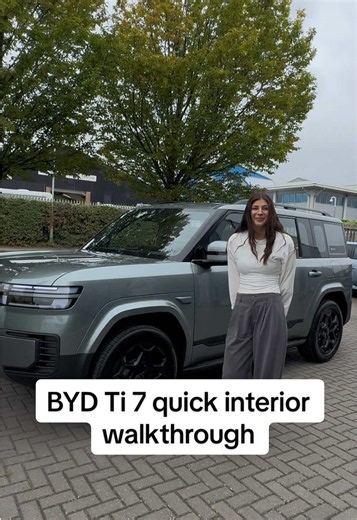 👀 Quick interior walkthrough of the BYD Ti 7! 🚙✨ Take a look inside as we explore the spacious cabin, premium finishes and technology packed into the Ti 7, including its impressive 15.6-inch central touchscreen. 🎥 Please note: the vehicle featured in this video is the UAE 5-seat version. UK specification will differ, with final specifications subject to confirmation. What do you think of the interior? Let us know below! 👇 #BYDTi7interior #BYDTi7 #BYDTi7Review #bydti7suv #byduk
