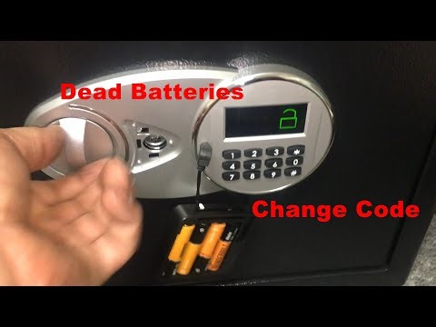 Amazon Basics Depository Safes how to Change lock Code dead batteries Thmosz Nice safebox default pw