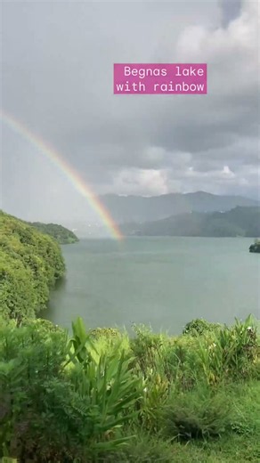 Rainbow 🌈 in begnas lake