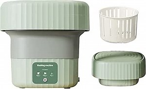 Portable Washing Machine, Foldable Mini Small Washer, All-in-One Combination Washers and Dryers with Drain Basket for Apartment,Laundry,Camping,RV,Travel,Underwear,Lightweight and Easy to Carry