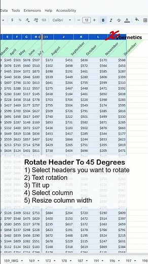 Can you rotate text vertically in Google Sheets? - Excel Tips and Tricks