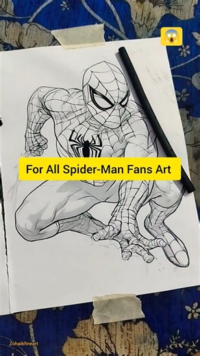 😱 Trick Art Spider-Man #art #shorts