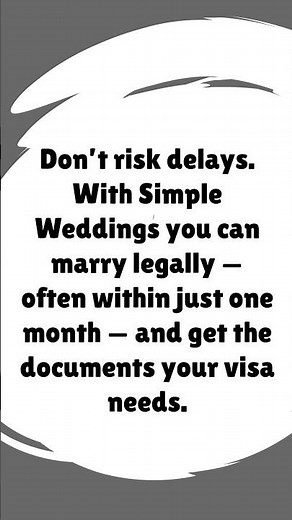 Need a Wedding for Your Visa 1