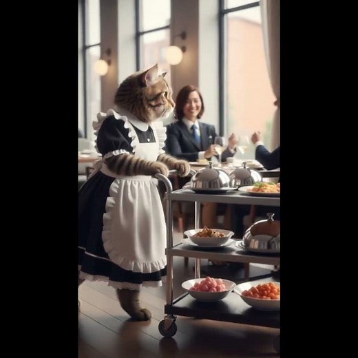 The Perfect Server — Grace in a Cat’s Café ☕✨