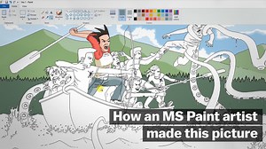 440K views · 1.7K shares | Microsoft Paint isn't known as the best artistic tool — but Pat Hines uses it to create incredible masterpieces. Here's how he does it: | Vox | Facebook