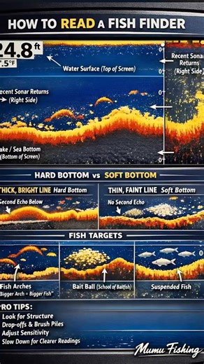 How to read a Fish Finder #fishingfactor