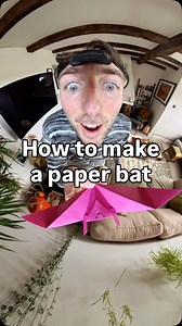 How to make a paper bat? I followed a simple tutorial from @ventunoart to make this one but I did add some little bat ears for extra fun. What animal to make next? #crafts #craft | Rob Doing Rob