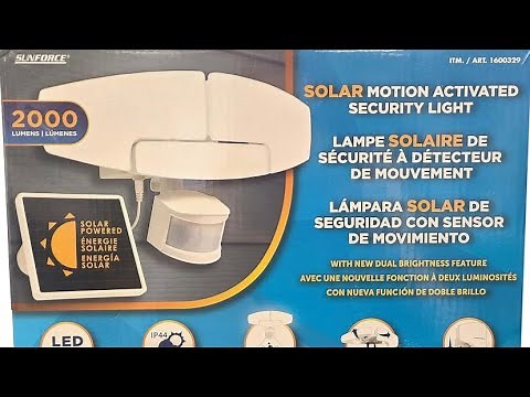 Is the Sunforce Solar Motion Activated Security Light worth it? Unboxing and Review.