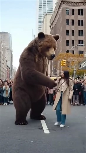 This Singing Bear in New York is HILARIOUS! 🤯 #Shorts