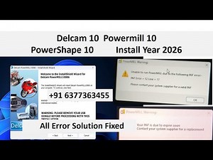 PAF Error 4 Line 8191 || Delcam 10 Powermill 10 Install In Year 2026 || license error fixed
