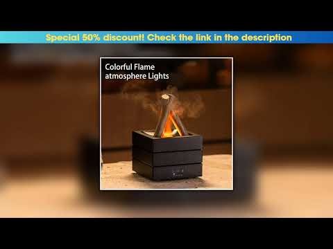 Slide 280ml Flame Aroma Diffuser USB Air Humidifier Colorful Atmosphere Light and Remote Control Bo