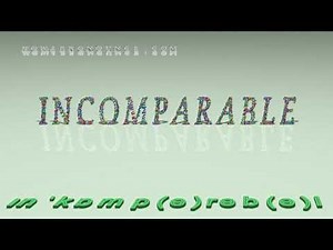 incomparable - pronunciation in British English (three voices / accents)