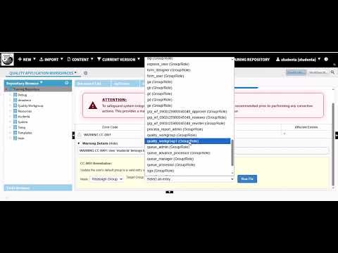 Self Fixer for Documentum Consistency Checker Error CC-0001