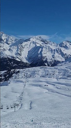 Panorama le 24 février 2026 aux Contamines Montjoie, Mont Blanc en façe