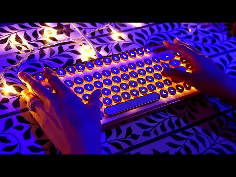 ASMR | LED Keyboard Clicking, Typing, Touching & Brushing + Soft Speaking Ramble