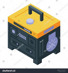 Engine Generator Icon Isometric Vector Power Stock Vector (Royalty Free) 2257725307 | Shutterstock