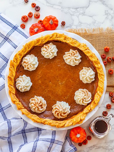 Bourbon Maple Pumpkin Pie Recipe (video)