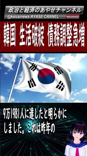 韓国経済 借金が返せない 自己破産 債務調整 現時点で昨年の全申請者の66.5% ＃shorts