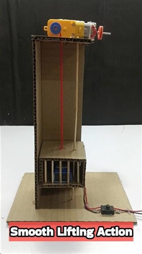 Amazing DIY Electric Lift Elevator Working Model With DC Motor ⚡