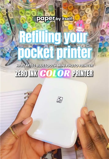 Yes, they do sell the sticker paper refills separately for the pocket printer #inklessprinter #scrapbooking #stickerprinter #readingjournal #hprtphotoprinter @Tawana B. Coloring @Tawana B. Coloring @Tawana B. Coloring