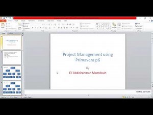 Project Management using Primavera P6 Arabic(Lesson 1) شرح بالعربى