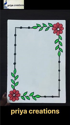 Top Beautiful Border Designs | Easy & Creative Border Designs for Projects | PriyaCreations