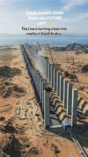 👉 170KM Long Future City 😳 Saudi Arabia’s The Line Explained! #engineering #youtubeshorts #video #yt