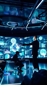 Data Analysis Meeting in a Modern High-Tech Conference Room | Premium Stock Video Footage