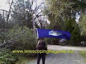 How to install Telescoping Flagpole ~ Quality Flag Pole ~ 16 ft, 20 ft & 25 ft Poles