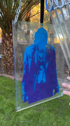 Layered Painting looks 3D on glass! 🤩 | Justin Flom