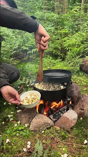 Best Fire Kitchen Cinema Setup 🍿😋 #popcorn #forest #firekitchen
