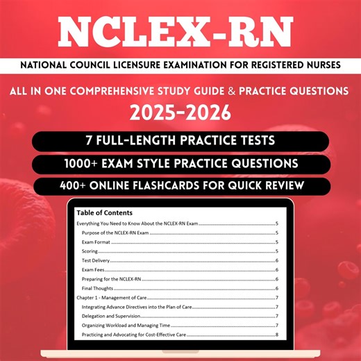 NCLEX-RN Study Guide 2026 | Nclex Rn Exam | Nclex Rn Questions | Nclex Rn Focus System | Nclex Rn Study | Nclex Rn Exam Flashcards - Etsy